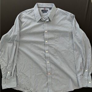 Tommy Hilfiger Navy Checkered Button Down Shirt